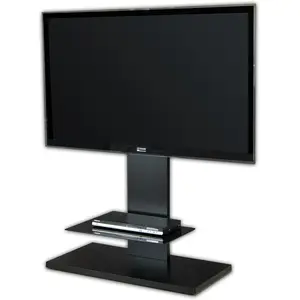 Munari Kairos Home Meuble Tv Torino Kt090neo Fino A 55" (Noir - Métal Et Verre) pas cher