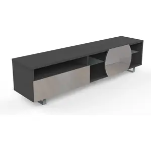 Munari Kairos Home Meuble Tv Mk195 Jusqu'à 75" (Orme Foncé / Gris Clai... pas cher