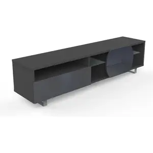 Munari Kairos Home Meuble Tv Mk195 Jusqu'à 75" (Orme Foncé / Gris Fonc... pas cher