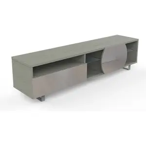 Munari Kairos Home Meuble Tv Mk195 Jusqu'à 75" (Chêne Gris / Gris Clai... pas cher