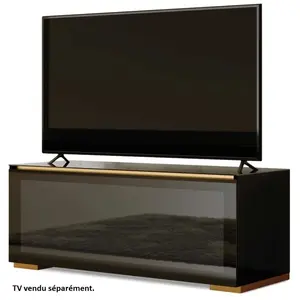MUNARI meuble TV GENOVA GE 126 GE126NE (Noir - Verre)