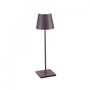 Comparateur de prix : Zafferano Lampe de table led Poldina Pro Bordeaux, rechargeable et dimmable