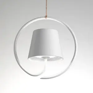 Comparateur de prix : ZAFFERANO Lampe à suspension LED rechargeable et dimmable Poldina Bianca