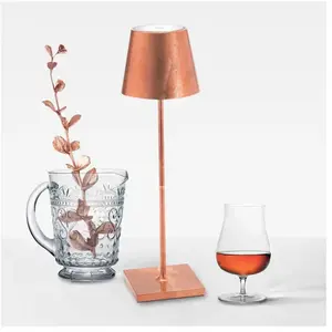 Comparateur de prix : Zafferano Poldina Lampe à poser LED Batterie Décor cuivre