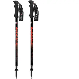 Fizan - Bâtons de trekking - Compact Red  en Aluminium - Rouge pas cher