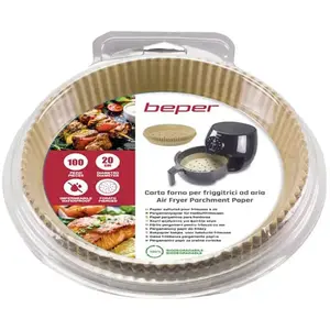 BEPER Papier sulfurisé - Non spécifié - 20 cm - Lot de 100 - Pour friteuses à air - Fond percéVendu paramazon