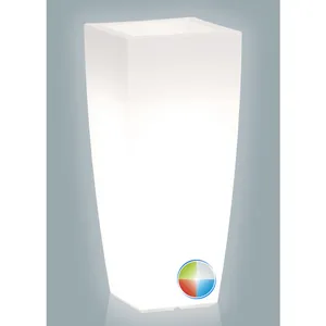 Comparateur de prix : Pot lumineux carré mod. Agave 33x33 cm h 70 avec led Multicolor avec B...