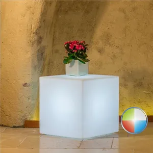 MONACIS Lampe carré en résine h 40 Lampe Blanche 40x40 cm mod. Cube le...