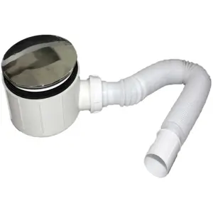 Idralite - Siphon de douche avec bonde évacuation 90 mm et tuyau ecoulement flexibleVendu paramazon