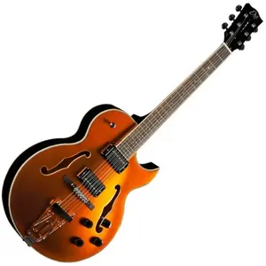 EKO Jazz hollowbody single cut Gold pas cher