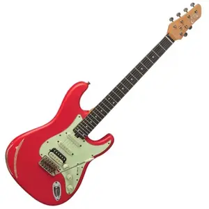 Eko AIRE-RELIC-RED - Guitare electrique Type Strat Aire Relic Fiesta Red