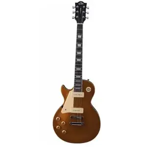 Eko VL480-GTV-LH - Guitare électrique gaucher type LP - Aged Gold Sparkle