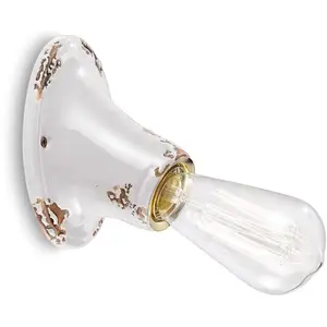 Comparateur de prix : ferroluce rétro minimaliste Applique Vintage 14x11x9 cm blanc brillant