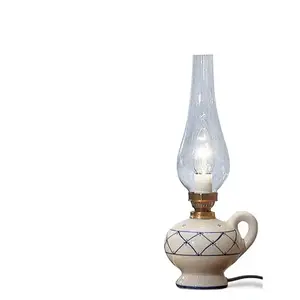 FERROLUCE Lampe à poser lampe verre et céramique design vintage classique pompei ta