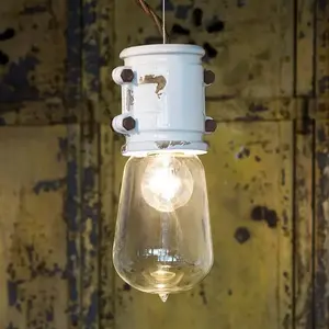 Ferroluce Suspension blanche Nicolo au design réduit pas cher