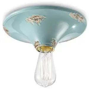 ferroluce rétro Plafonnier vintage 25x9 cm Azzurro Lucido