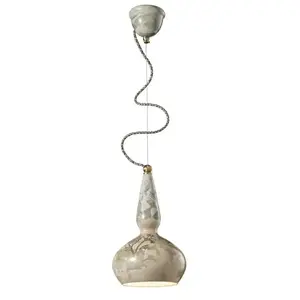 Ferroluce Suspension vintage Ginevra en noir pas cher