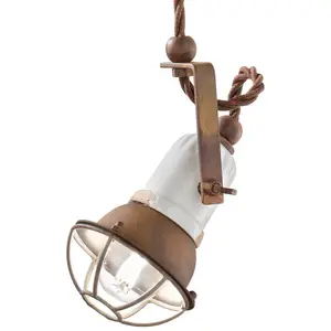 Ferroluce Spot LED spot C1660/1 avec corbeille blancVendu parluminaire