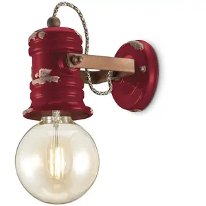 Comparateur de prix : Ferroluce Applique murale C1843 design vintage bordeaux