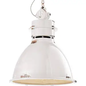 Ferroluce Suspension C1750 à abat-jour en céramique, blanc