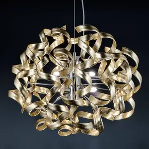 Metallux Suspension Gold dorée à la feuille, 50 cm