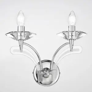 Metallux Applique Retro à 2 lampes chromée