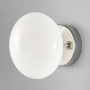 Metallux Applique Dolce, chromée/abat-jour blanc pas cher