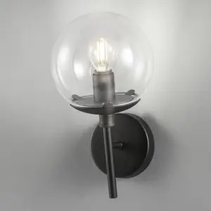 Metallux Applique Global Ø 15 cm noire pas cher