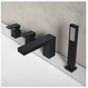 Teorema BLOG Robinet 4 trous bain/douche pour montage sur bord de baig...