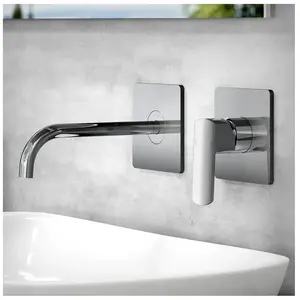 Teorema EDGE Bec mural pour robinetterie de lavabo : 220 mm, pour corps encastré, 8EC16CR, pas cher