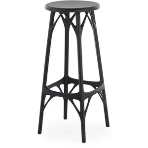 Tabouret de bar A.I. Light - Hauteur 75 cm - noir Kartell