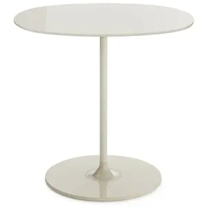 Table d'appoint ronde en acier et cristal blanche 45 cm Thierry - Kartell