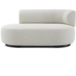 KARTELL canapé dormeuse K-WAITING PAOLINA DX (Ecru - Tissu bouclé et a...