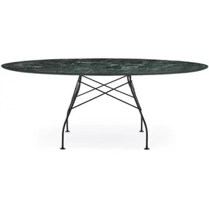 KARTELL table ovale GLOSSY MARBLE 192 x 118 cm (Vert - Grès finition M...