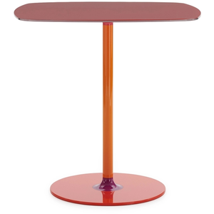 KARTELL table THIERRY BISTROT (Burgundy - Verre trempé peint et métal)