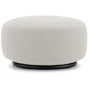 KARTELL pouf K-WAITING (Ecru - Tissu bouclé et acier peint)