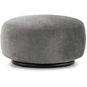 KARTELL pouf K-WAITING (Grey - Tissu chenille et acier peint)