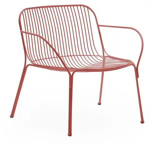 Fauteuil de jardin en acier rouge Hiray - Kartell