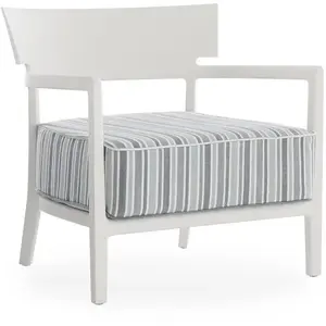 Fauteuil d?extérieur Cara Mat - blanc/lignes vertes Kartell pas cher