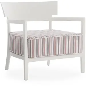 Kartell - Fauteuil rembourré Cara - Rouge - Tissu outdoor - Designer Sergio Schito pas cher