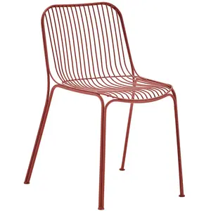 Kartell - Chaise HiRay - Rouge - Acier zingué peint - Designer Ludovica & Roberto Palomba pas cher