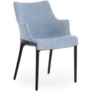 KARTELL chaise avec accoudoirs ELEGANZA NIA tissu MELANGE (Base noire,...
