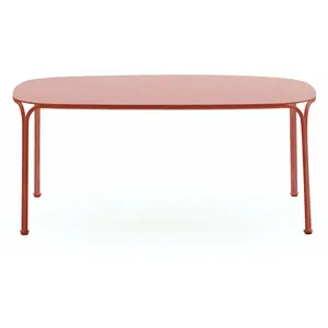 Table basse de jardin en acier rouge 38 cm Hiray - Kartell