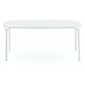 Table basse de jardin en acier blanc 38 cm Hiray - Kartell