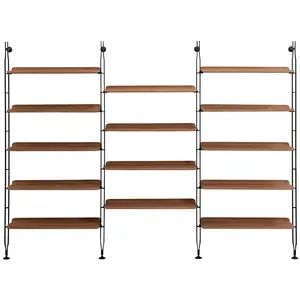 Etagère Adam Wood - bois foncé/noir - triple Kartell pas cher