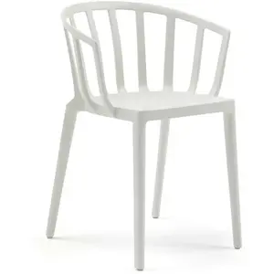 Kartell Venice Mat Chaise, Polycarbonate, Matte White, 52,5x51xH75 pas cher