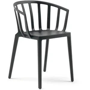 Kartell Venice Chaise, Polycarbonate, Noir Mat, 52,5x51xH75 pas cher