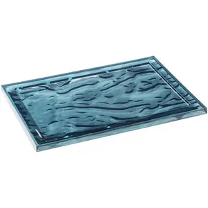 Kartell - Plateau Moon - Bleu - PMMA - Designer Mario Bellini pas cher