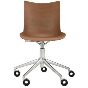 Kartell - Chaise à roulettes Smart Wood - Bois naturel - Contreplaqué ...Vendu parmade-in-design
