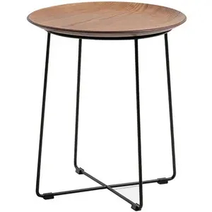 Table d?appoint en frêne AL - bois foncé/noir Kartell pas cher